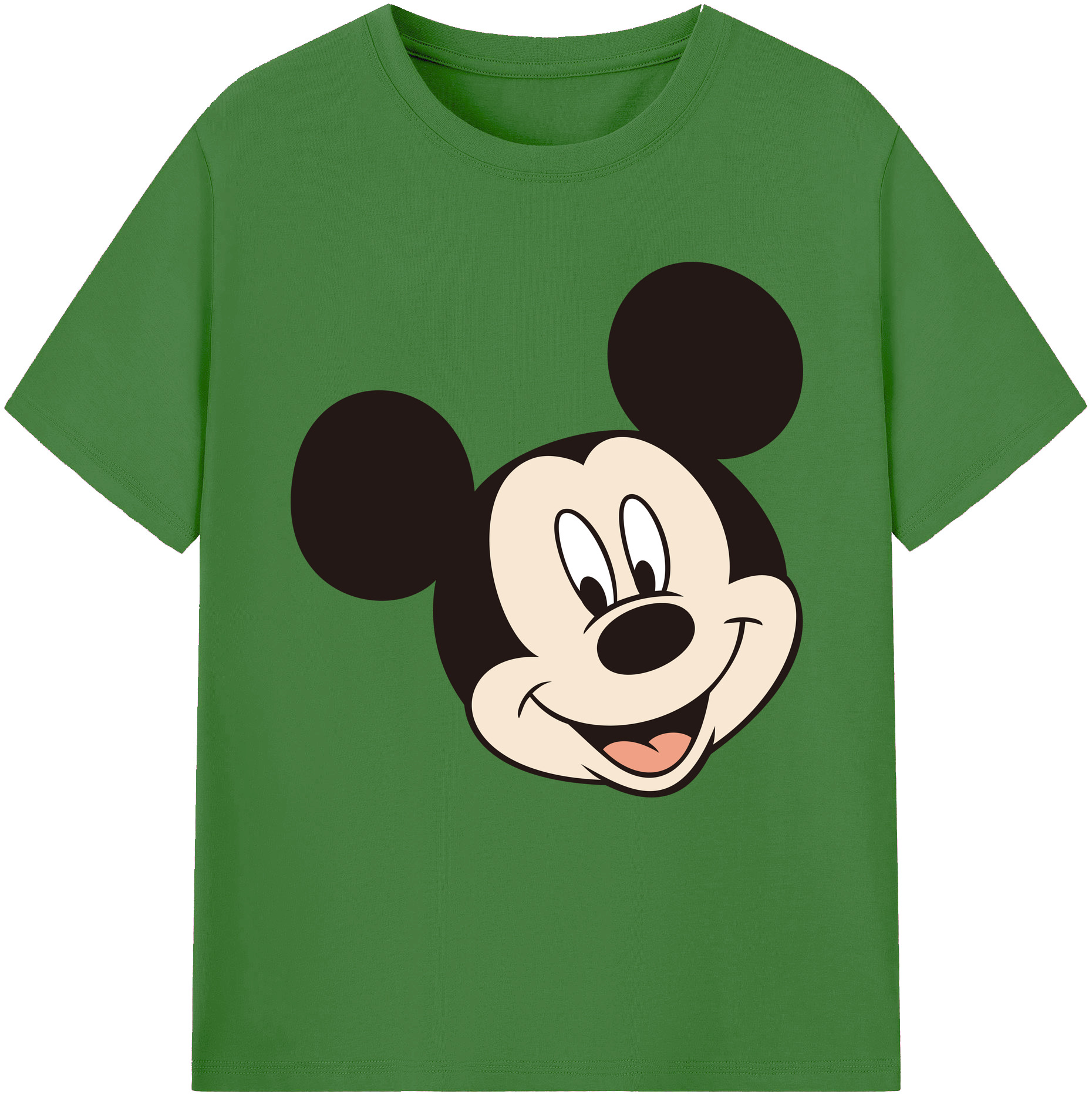 （画像用） ミッキーマウス Mickey Mouse レディースカジュアルプリントTシャツ（綿100％）